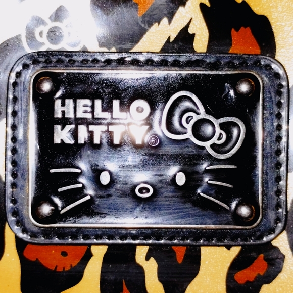 Leopard print Hello Kitty bowler bag w/matching leopard print  wallet,Loungefly - Picture 2 of 8